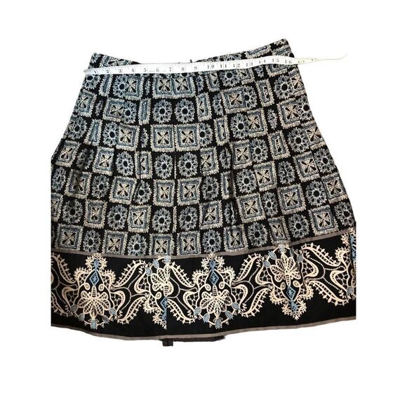 Wool blend Ann Taylor Loft black, white and blue fully lined wool blend boho pri - Picture 7 of 12